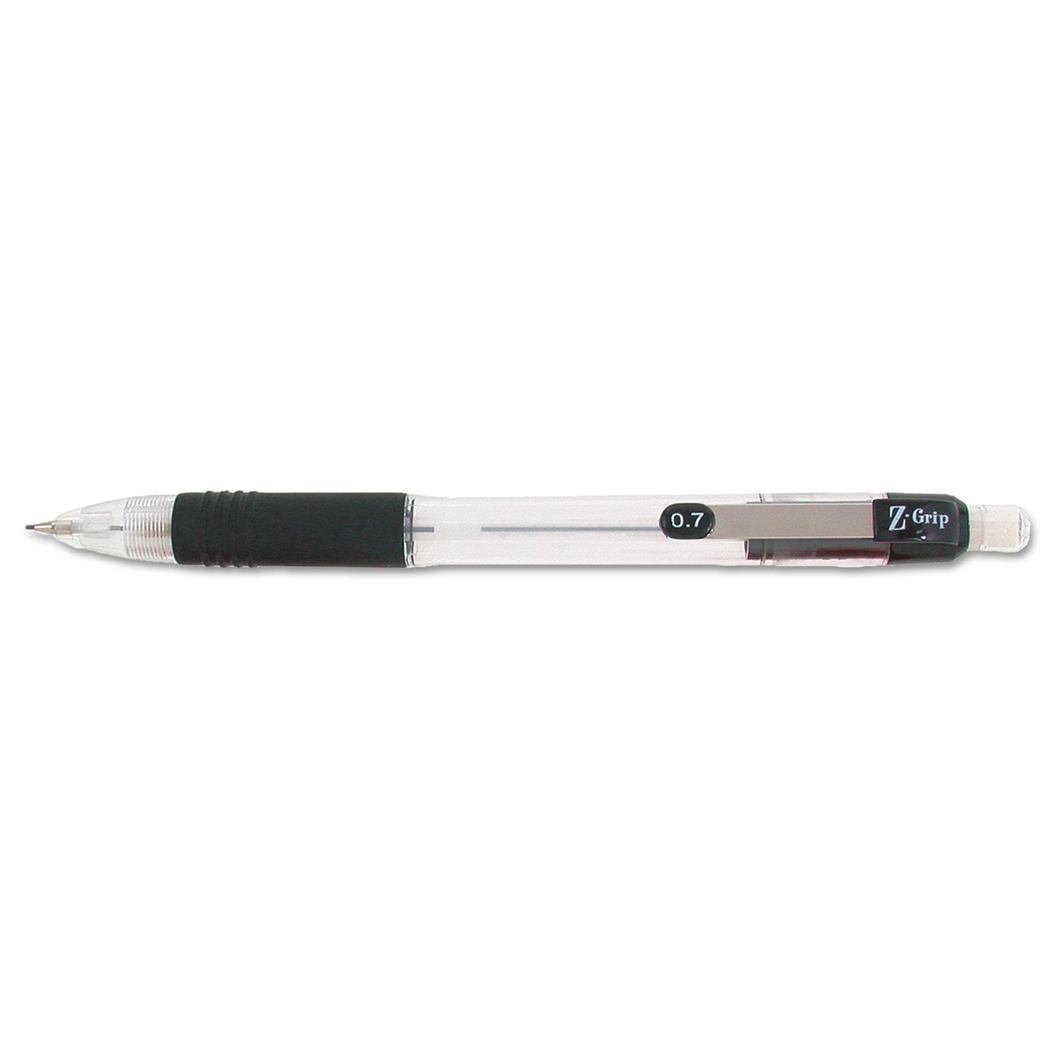 Zebra® Z-Grip Mechanical Pencil, HB, 0.7 mm, Clear Barrel, 24/Pack