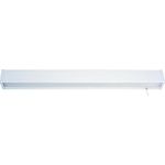 Overbed Light, T8 4ft, White, 3 Bulb, Top-Switch, Bottom-Chain