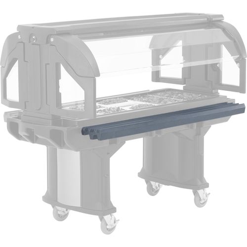 Cambro VBRR6191 Versa Food Bar Tray Rails, 6' Tray Rail, Granite Gray ...