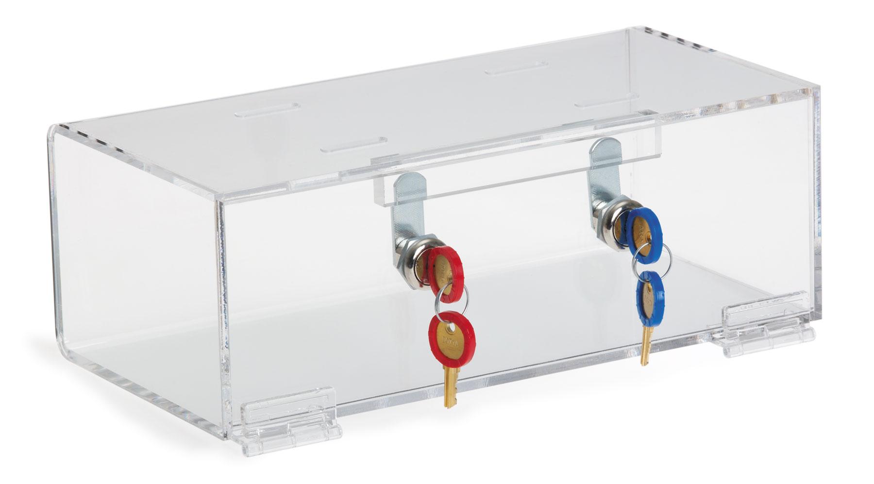 Acrylic Refrigerator Lock Box, Dual Locks, Multiple Units Keyed Differently