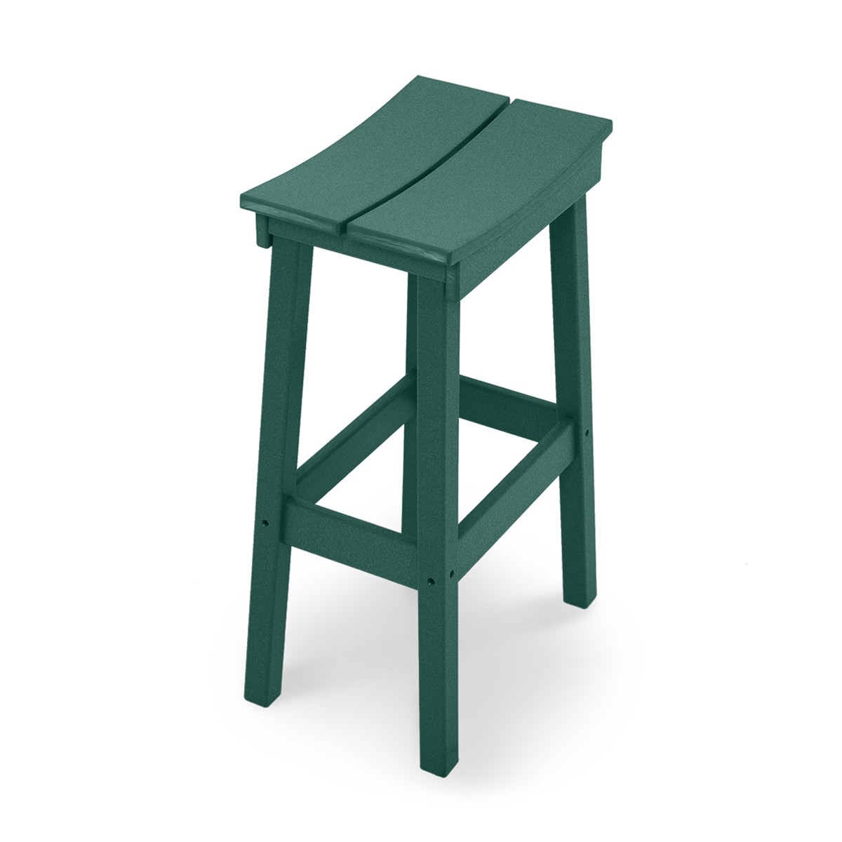 Bar-Height Stationary Saddle Stool - Frame Finish: Green