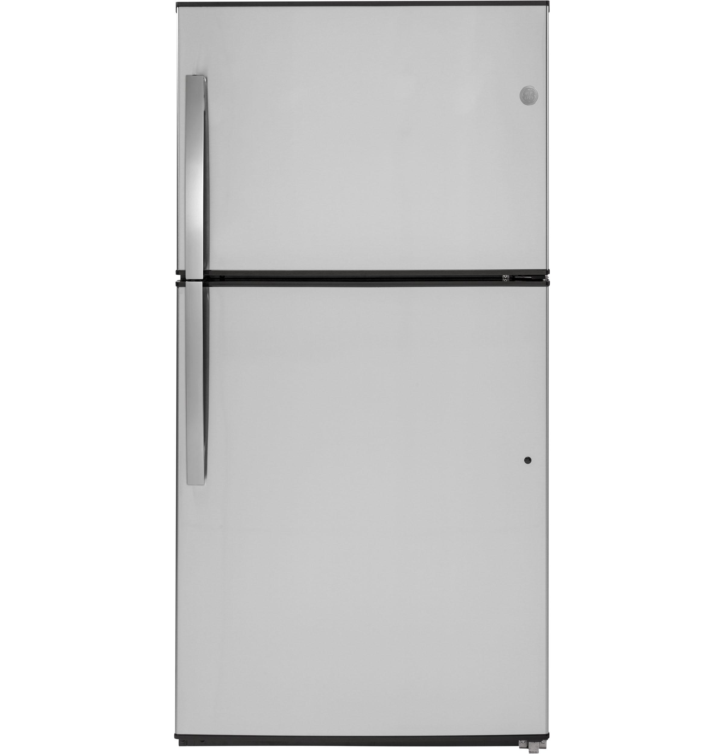GE® ENERGY STAR® 21.1 Cu. Ft. Top-Freezer Refrigerator, Stainless