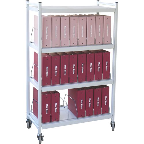 Big Beam Vertical Open Chart Rack - 4 Shelves - 24 Binder Capacity - Lt ...