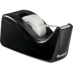 Scotch® Value Desktop Tape Dispenser, 1" Core, Two-Tone Black