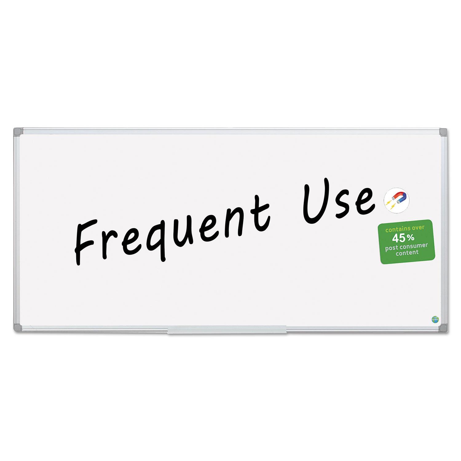 MasterVision® Earth Gold Ultra Magnetic Dry Erase Boards, 48 x 96, White, Aluminum Frame