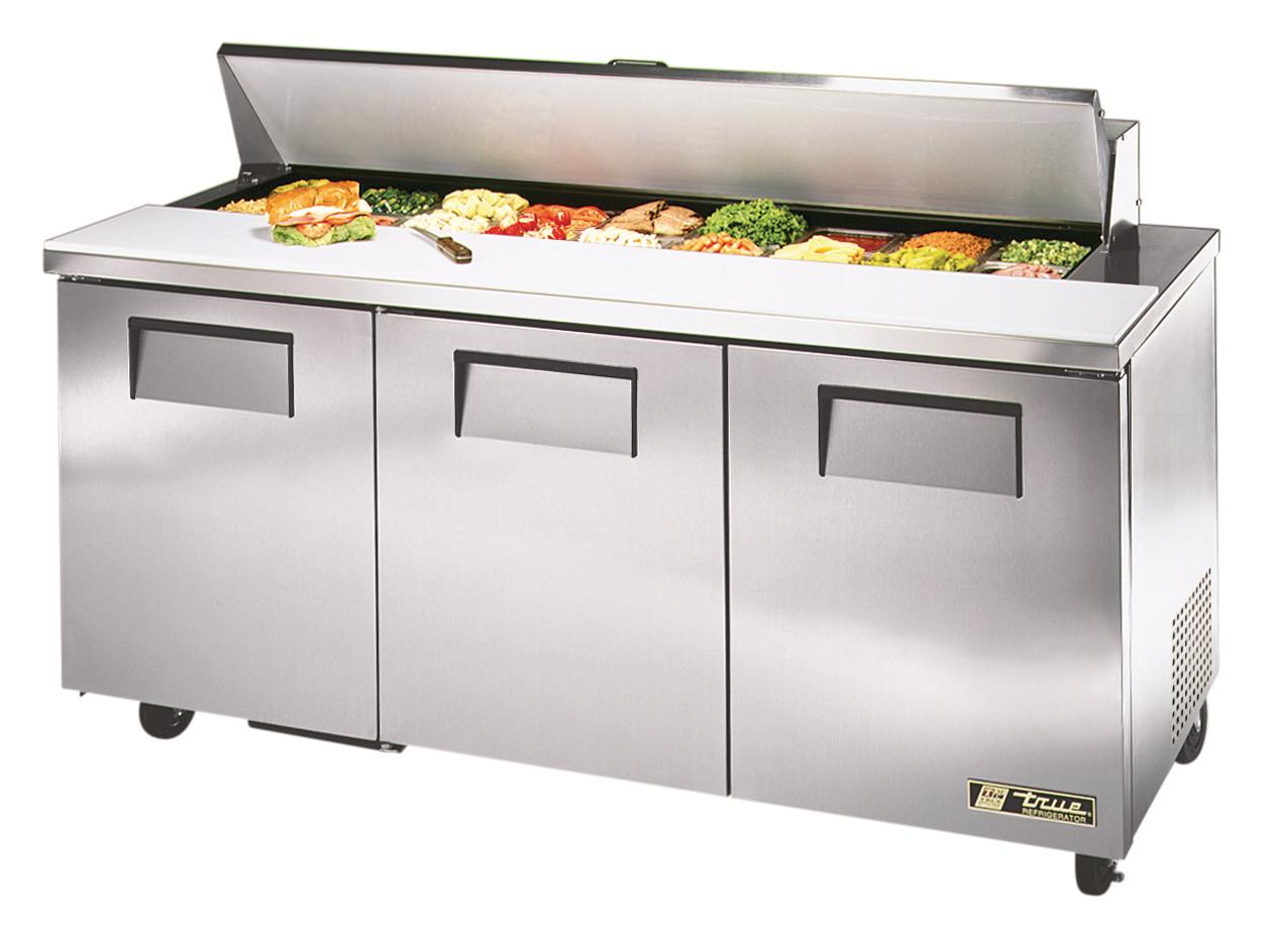 TSSU-48-12-HC True 12-Pan Food Prep Table with Sandwich/Salad Units, 48 ...