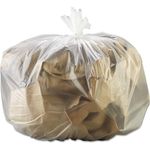 Boardwalk® High-Density Can Liner, 33" x 39", 33gal, 13mic, Natural, 25 Bags/RL, 10 Rolls/CT