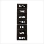 MasterVision® Interchangeable Magnetic Board Accessories, Days of Week, Black/White, 2" x 1"