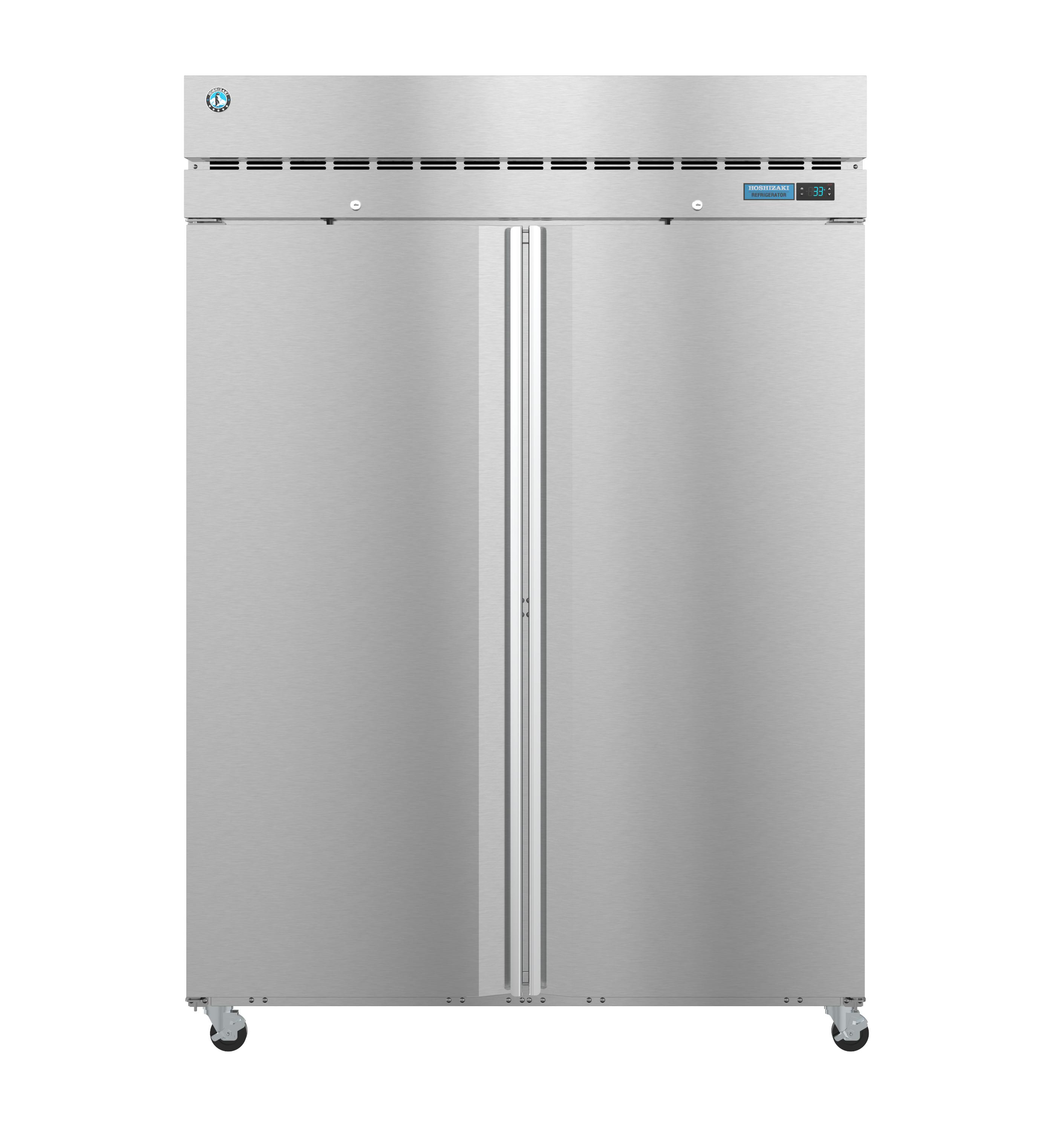 Hoshizaki R2A-FS Steelheart Series Reach-In Refrigerator, Two Section, Full Door, Top Mount Refrigeration, Self-Contained