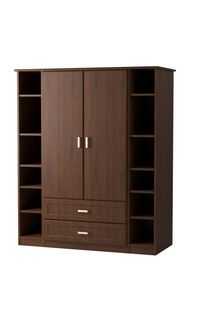 Made-to-Order Storage Cabinet: 2-Door/2-Drawers/12-Shelf Open Cubbies