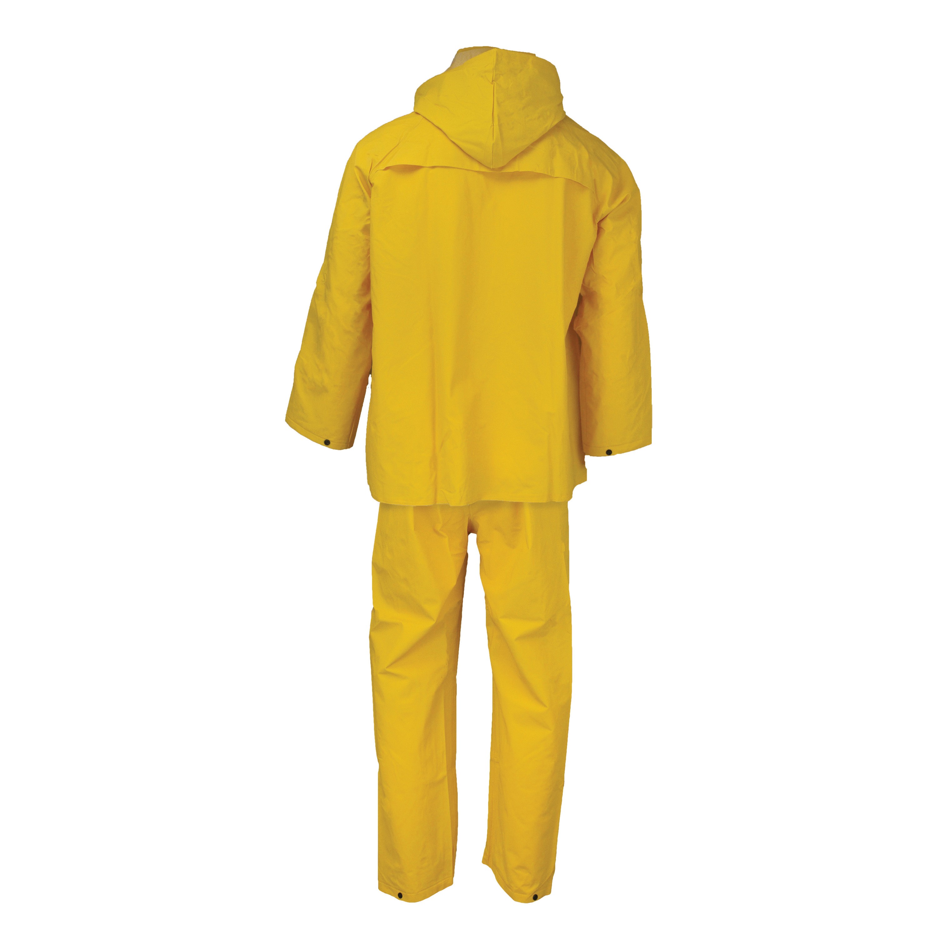 Neese 10160-55-2-YEL-6X Economy 3-Piece Rain Suit, 6XL, Yellow, Polyester/PVC, Detachable Hood