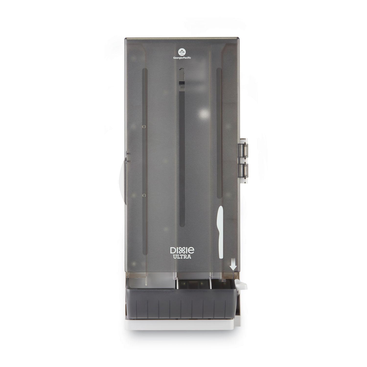 Dixie® SmartStock Utensil Dispenser, Knife, 10" x 8.78" x 24.75", Smoke