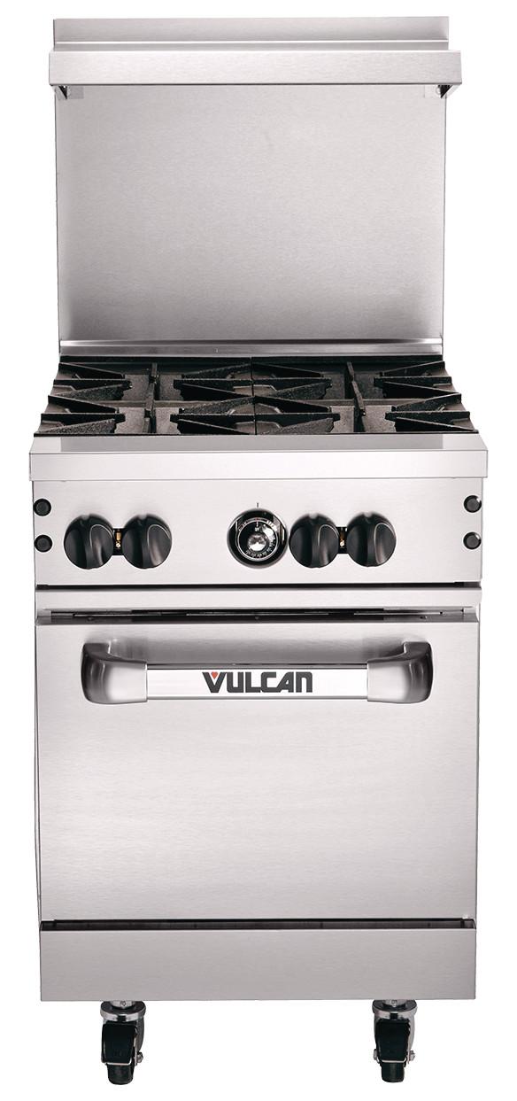 Endurance Medium Duty Range, 24", 4 Burners, Standard Oven - Gas Type: Propane, QUICK SHIP
