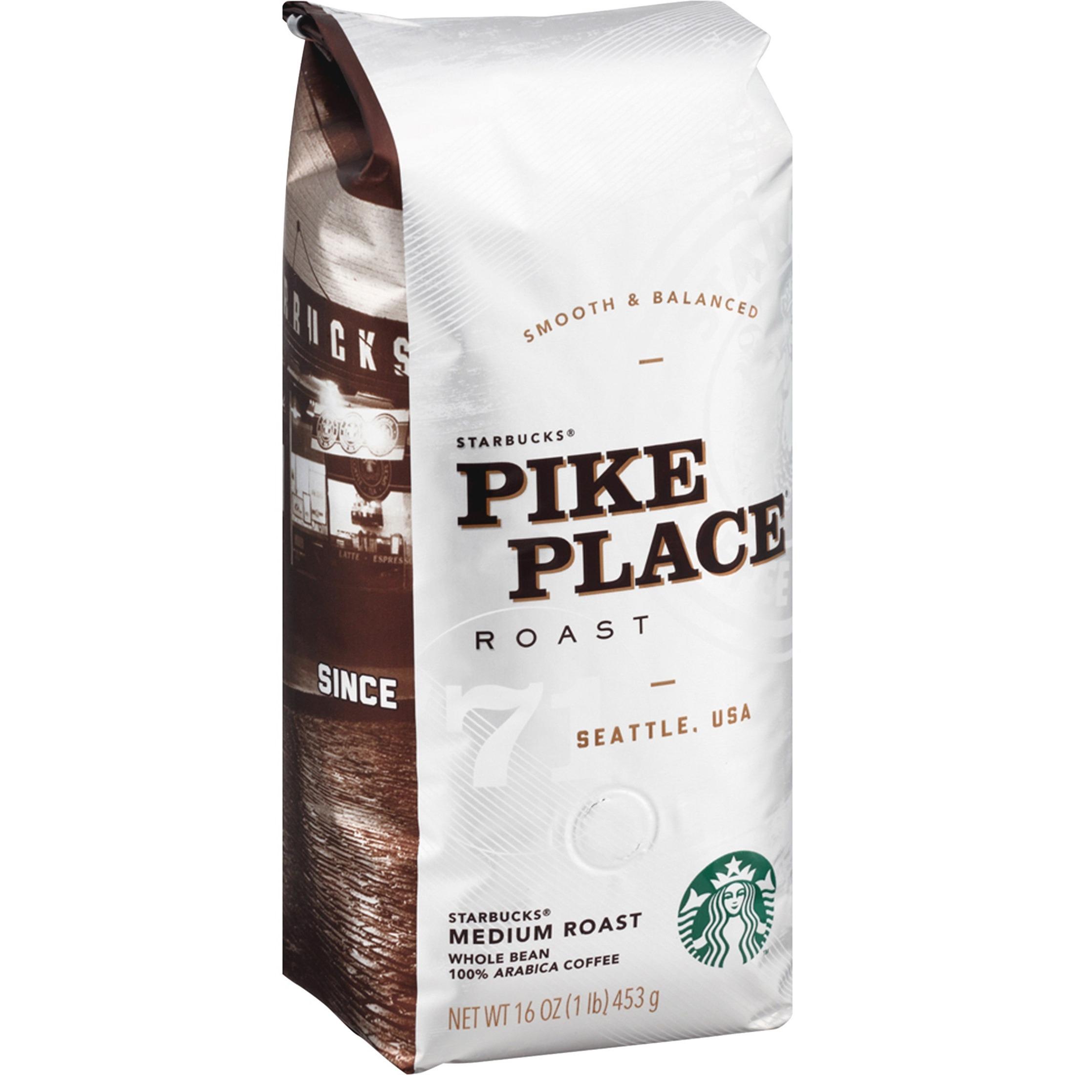 Starbucks Whole Bean Pike Place Roast Coffee, 16 oz.