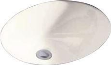Steel Bathroom Sink Under Mount Oval 19 In. x 16 In. White