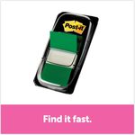 Post-it® Flags Marking Page Flags in Dispensers, Green, 50 Flags/Dispenser, 12 Dispensers/Pack