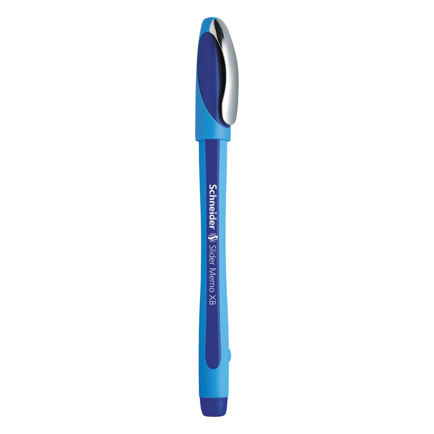 Schneider® Schneider Slider Memo XB Ballpoint Stick Pen, 1.4mm, Blue, 10/Box