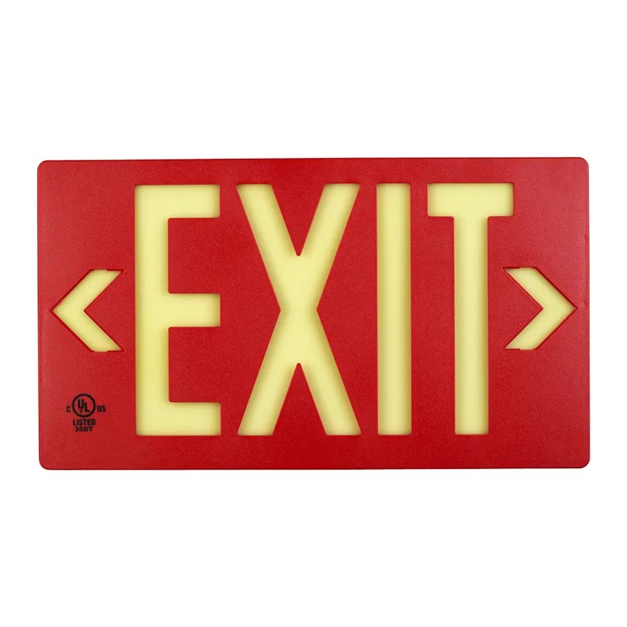 Glo Brite Unframed Screen Printed Exit Sign (2M651)