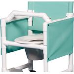Mesh Oversize Privacy Skirt for One-Size Shower and Commod Chairs - Color: Teal Fabric Type: Mesh
