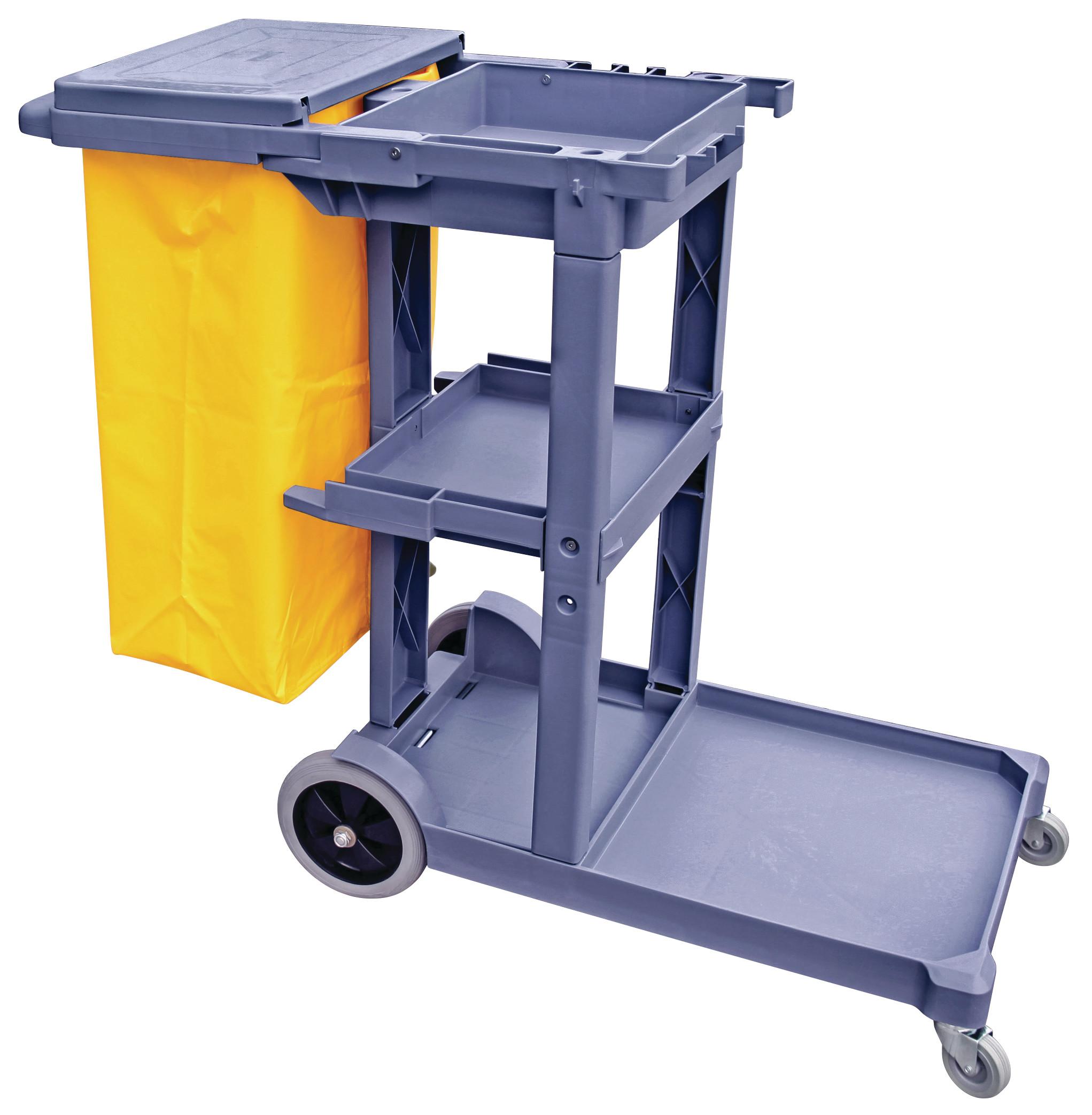 Direct Supply® Janitor Cart, 25 Gallon Vinyl Bag