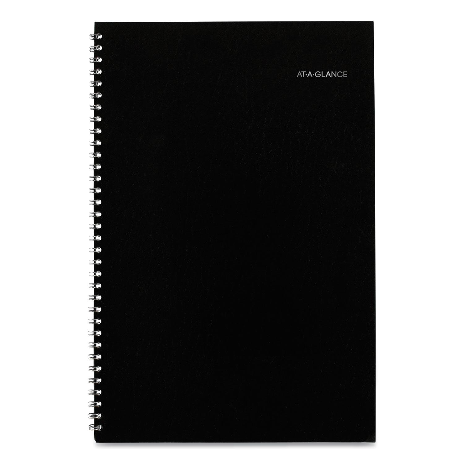 AT-A-GLANCE® Monthly Planner, 7 7/8 x 11 7/8, Black Two-Piece Cover, 2018-2019