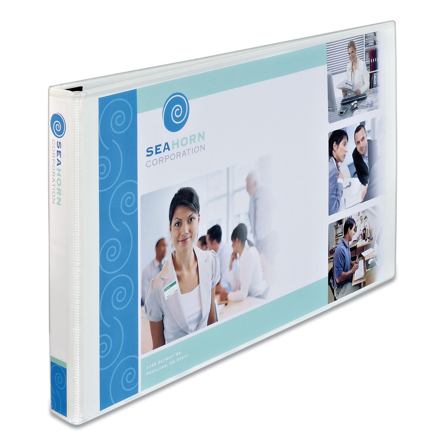 Avery® 11" x 17" Heavy-Duty View Binders, Slant Rings, 3" Cap, White