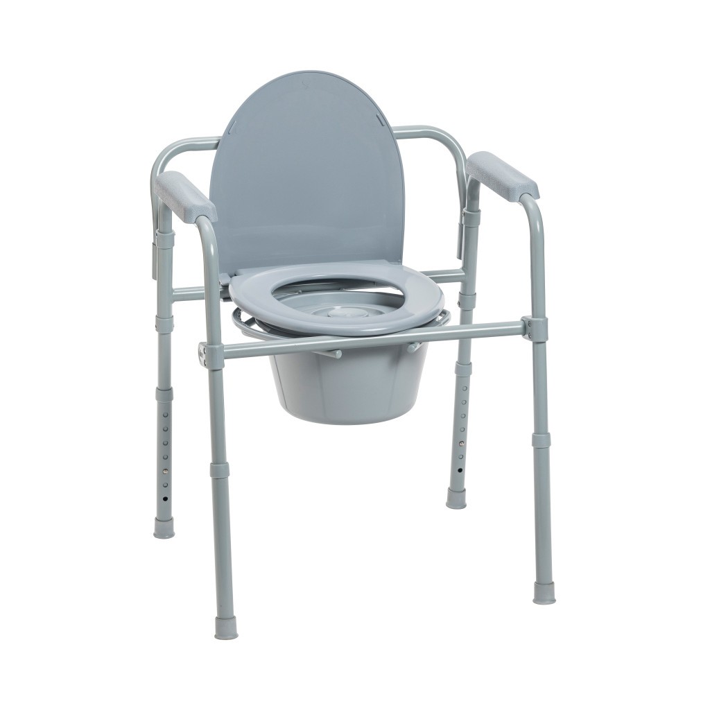 Direct Supply® Commode, 3-in-1, Folding, Elongated Seat, 300 lbs ...