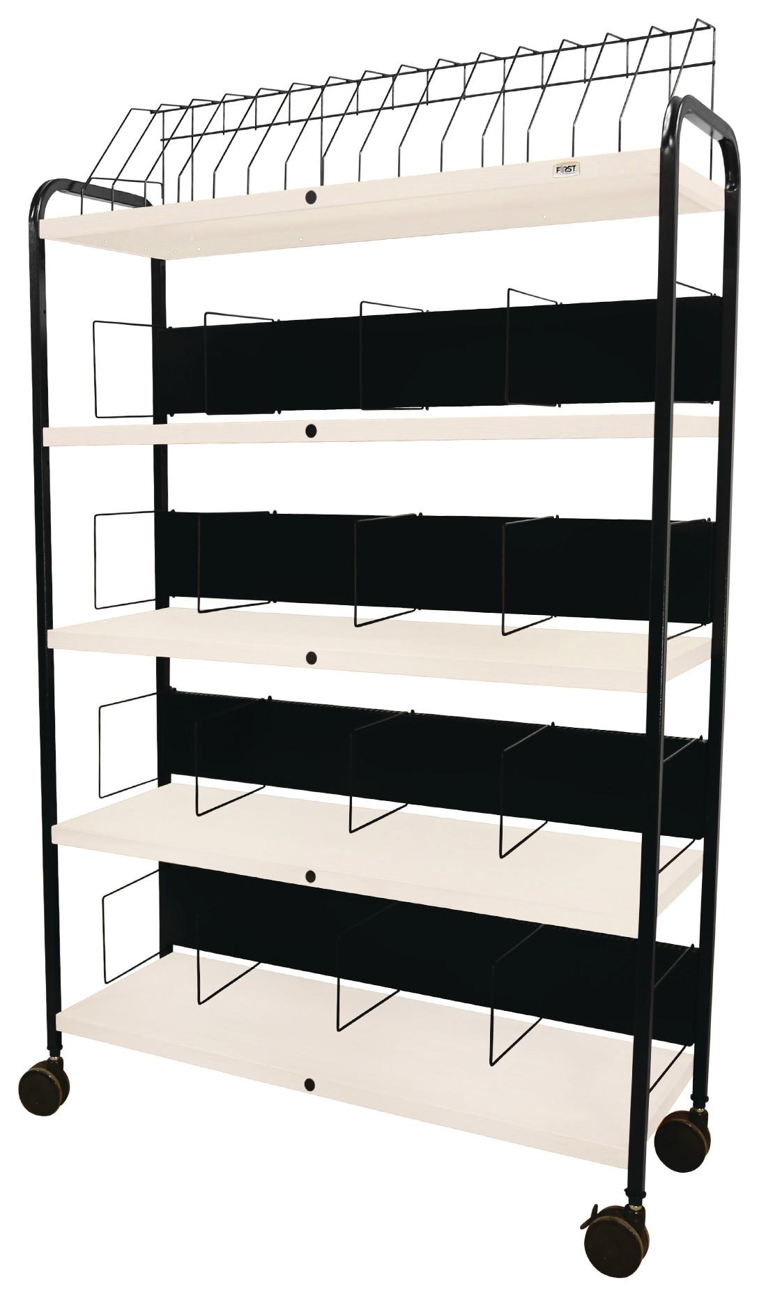 Mov-it Elite Series I Open-style Chart Rack - Number of Shelves: 5 ...