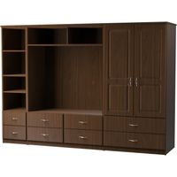 Made-to-Order 2 Door/8 Drawer Storage Cabinet with Bookcase