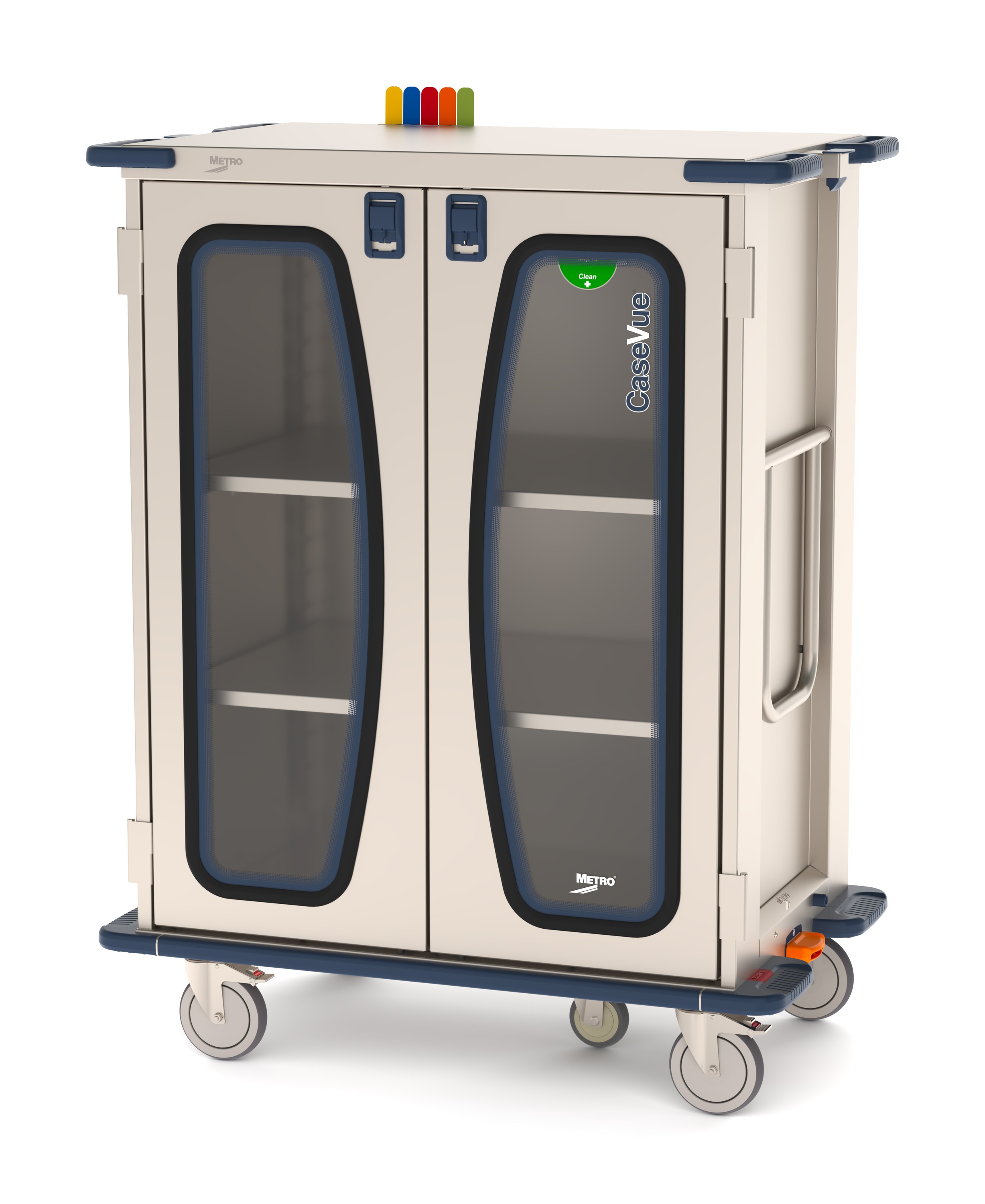 Metro CaseVue CV24HC-NBFH-S2 Surgical Case Cart with Clear Door, Color ...