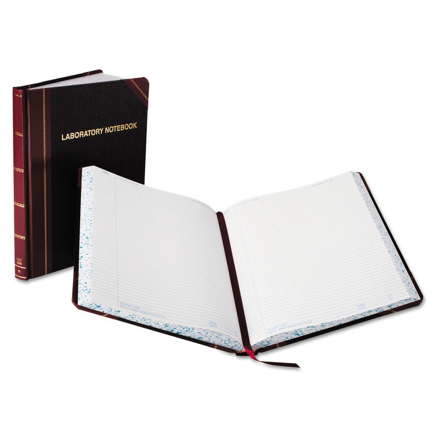 Boorum & Pease® Laboratory Notebook, Record Rule, 10 3/8 x 8 1/8, White, 150 Sheets