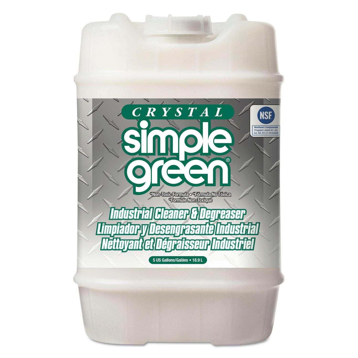 Simple Green® Crystal Industrial Cleaner/Degreaser, 5gal, Pail