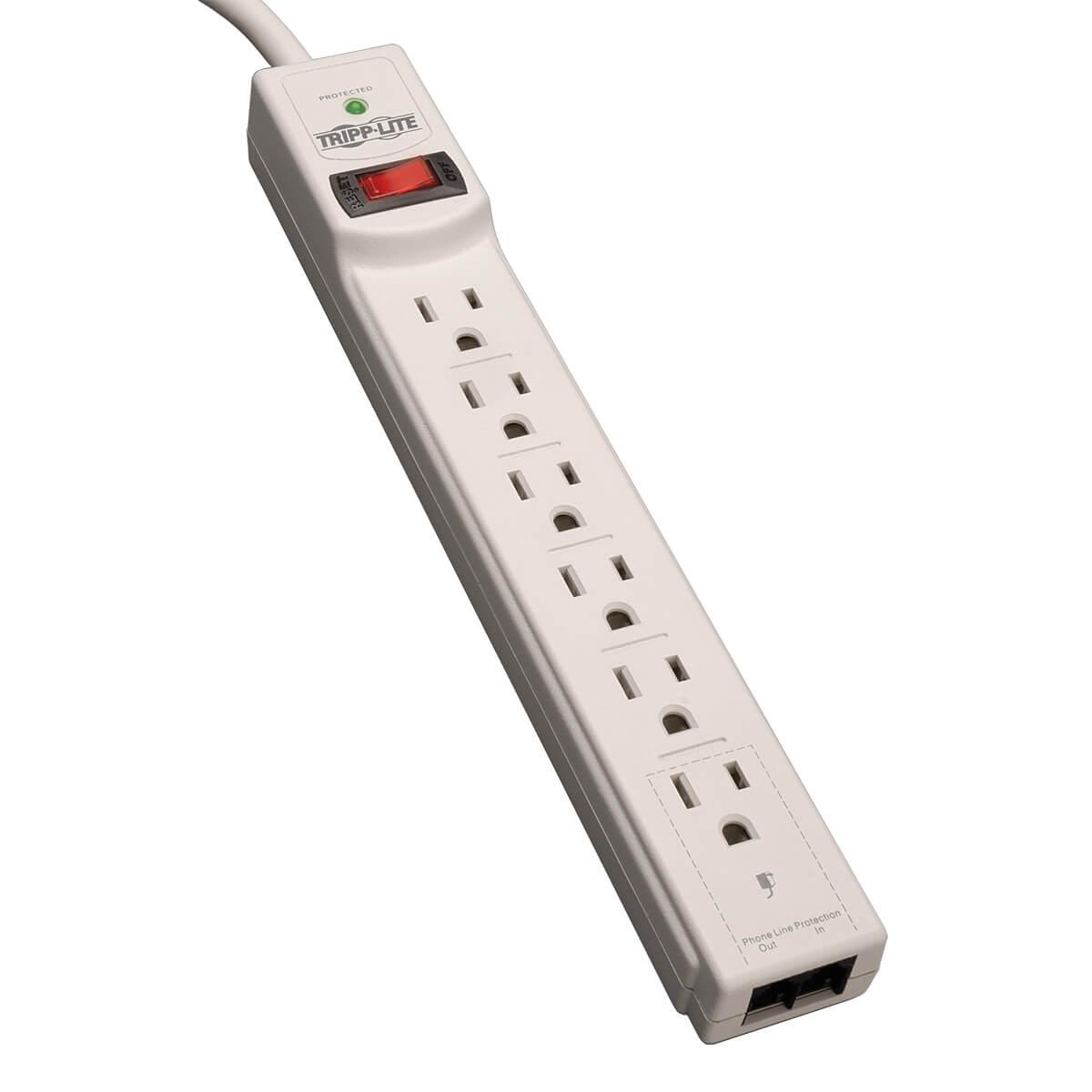 6-Outlet Surge 8Ft Cord 990J Tel /