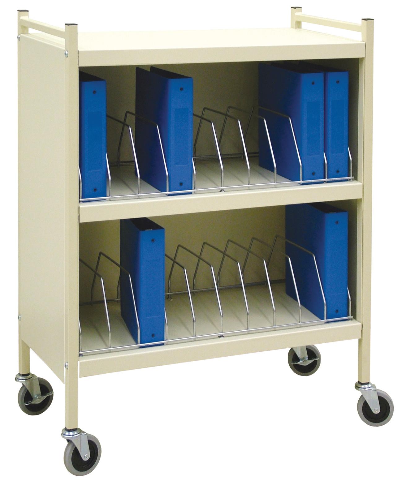 Vertical Cabinet Chart Rack - 4 Shelves - 30 Binder Capacity- Woodgrain ...