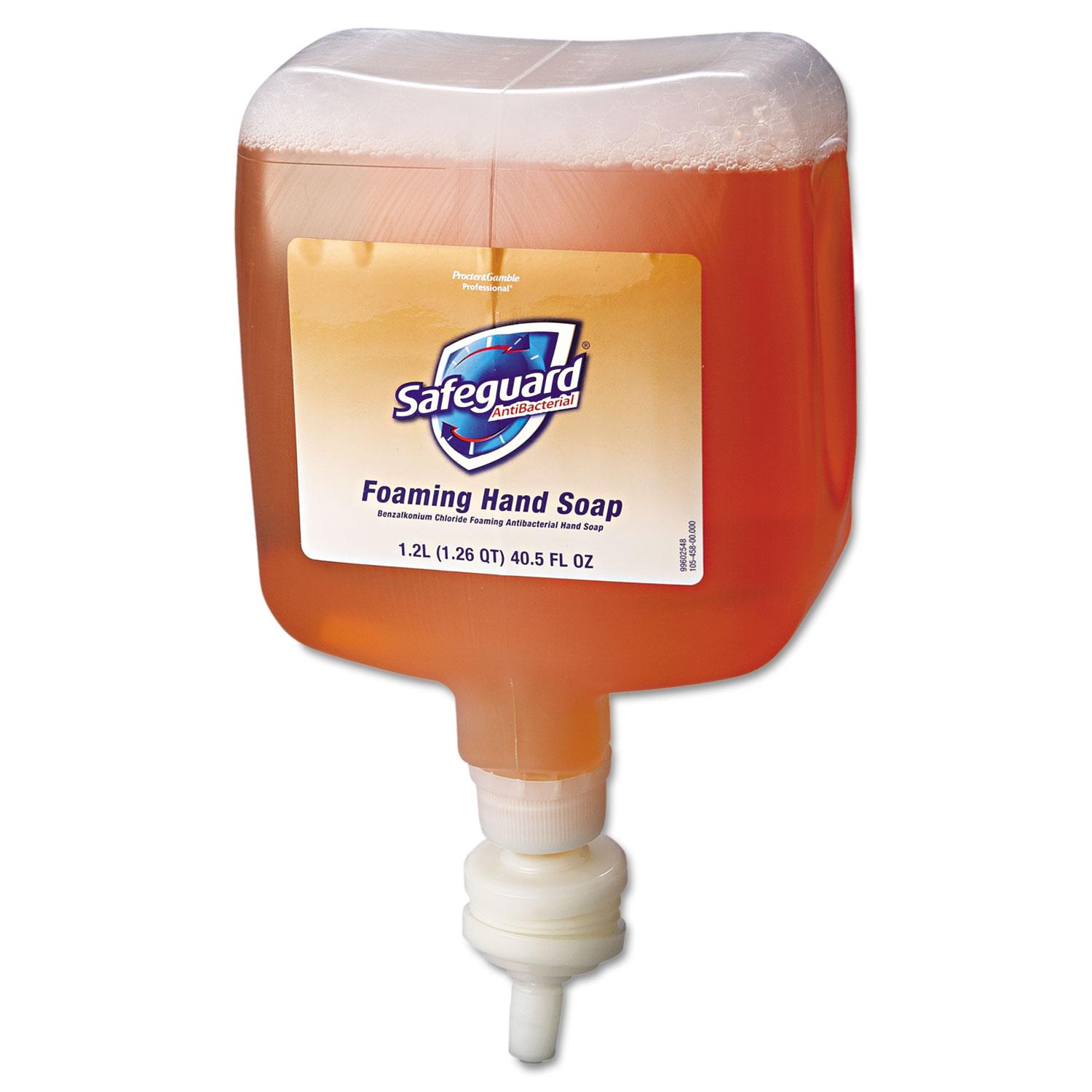 Safeguard™ Professional Safeguard Antibacterial Foam Hand Soap, Pleasant Scent, 1200mL Bottle, 4/Carton