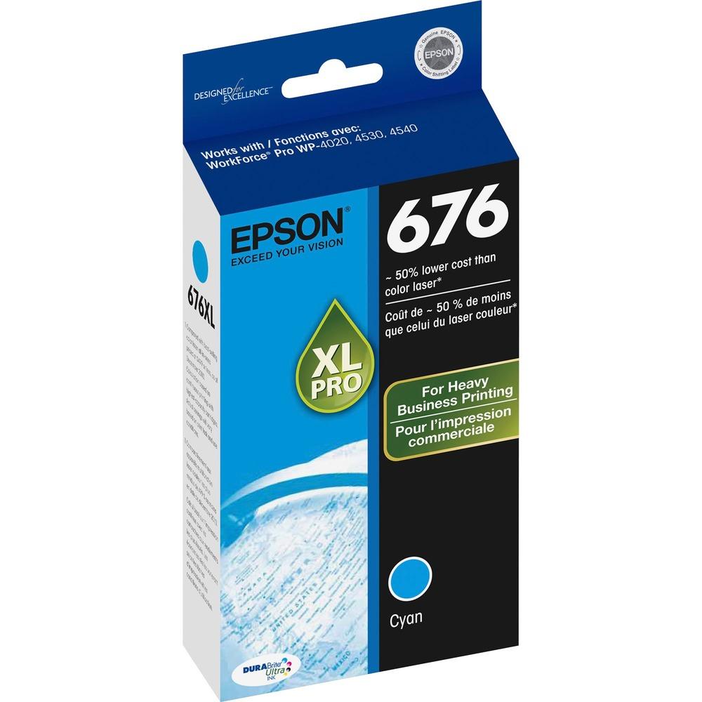 Ink Cartridge, 676XL, f/WP-4520, 1200 Page Yield, Cyan