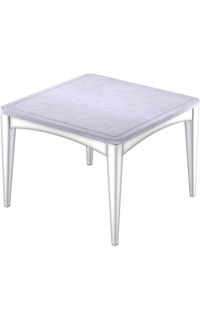 Four-Leg Dining Tabletop Only, Thermolaminate with Spill-Retainer Edge, 42"x42"