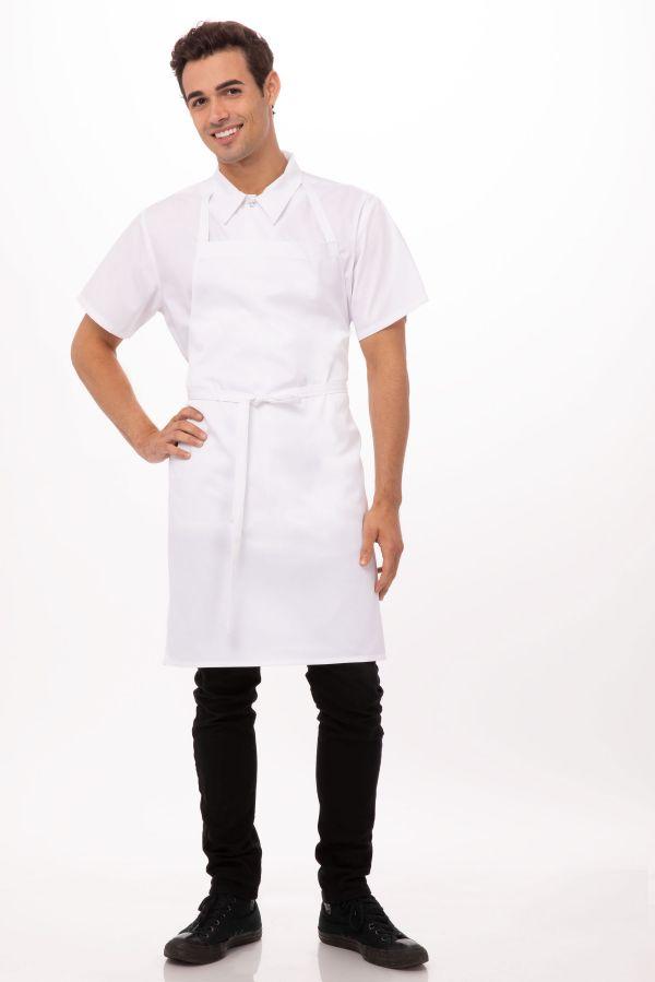 Bib Apron, White