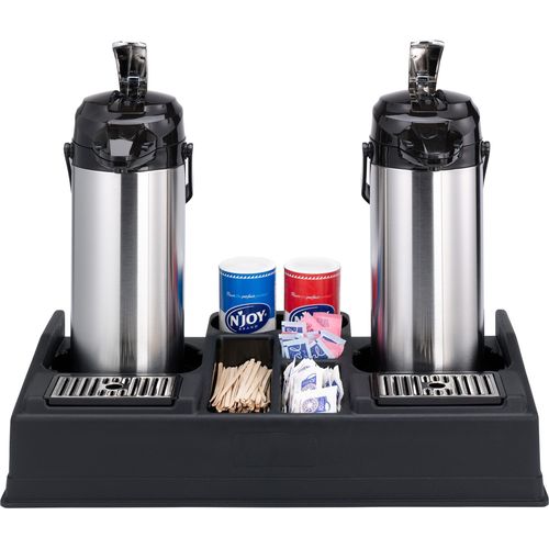 Combo Airpot Station Dual Airpot Stand and Condiment Station in Black ...