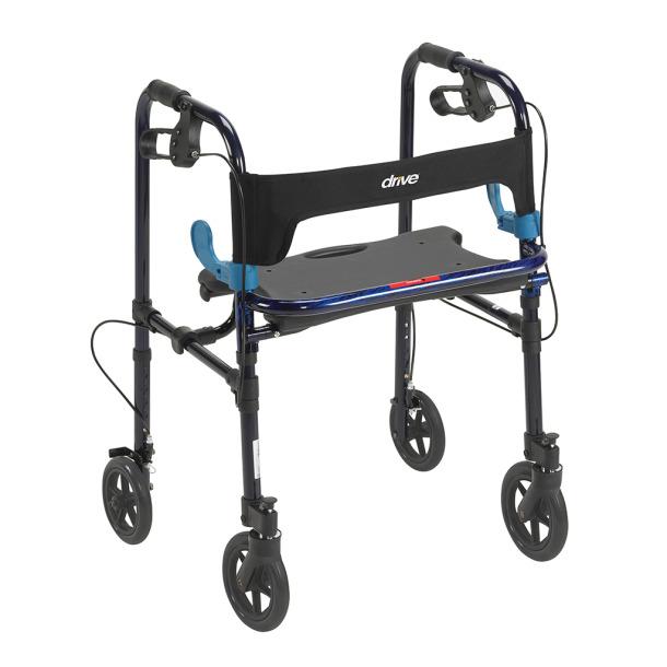 Clever-Lite Walker with 8" Casters, Adult, Blue