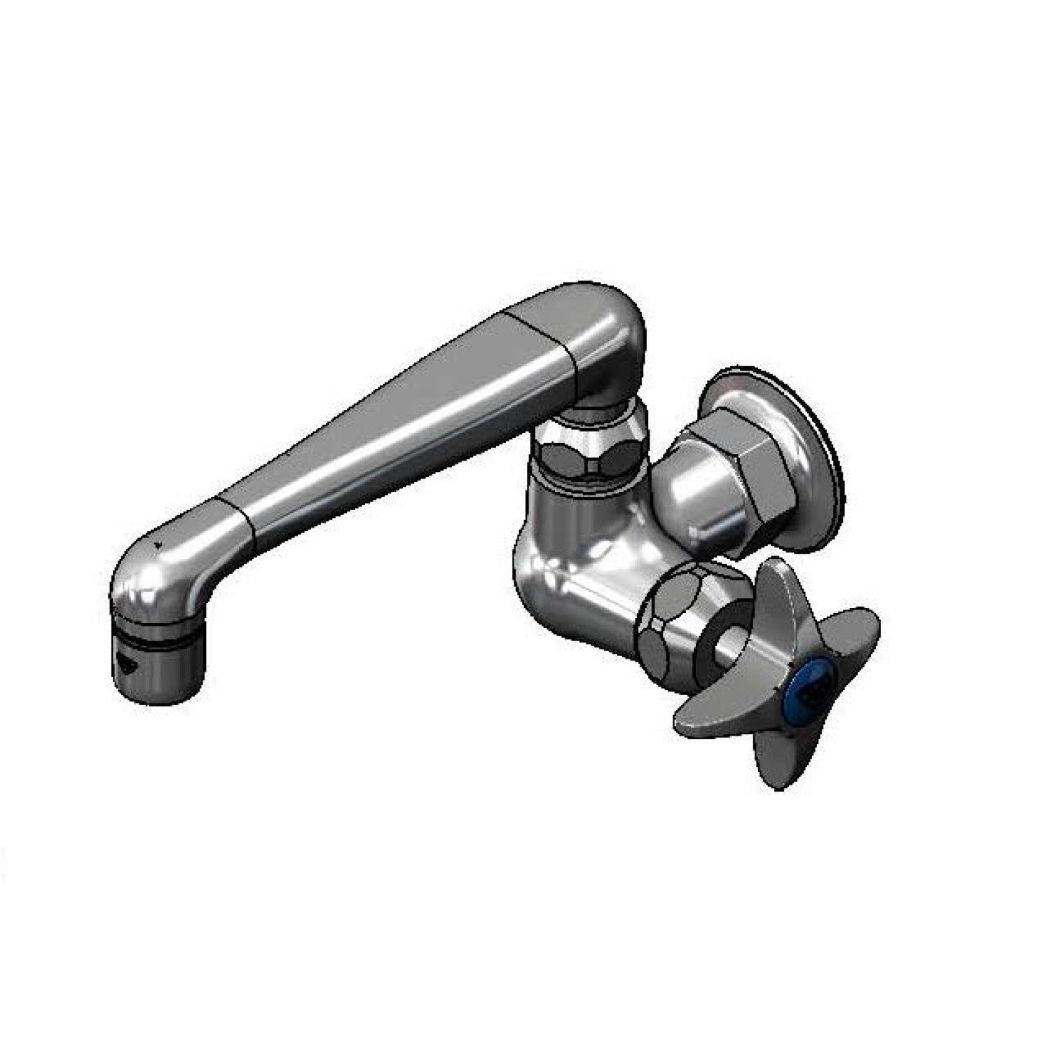 Single Pantry Faucet, Single Hole Base, Wall Mount, 6" Cast Spout (0SC6), Cerama Cartridge