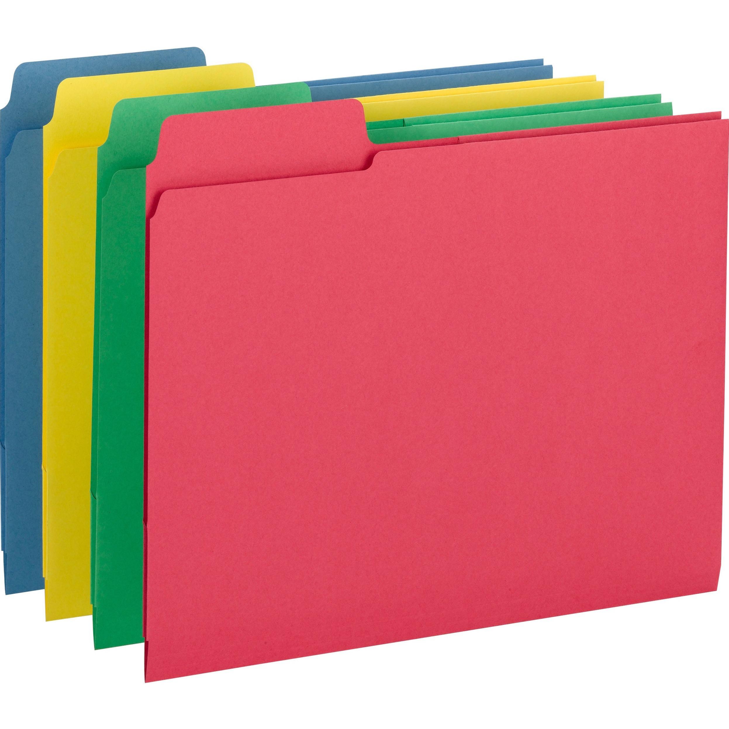 3-Section Super-Tab Fldr, Ltr, 9-1/2"x11", 12/PK, AST