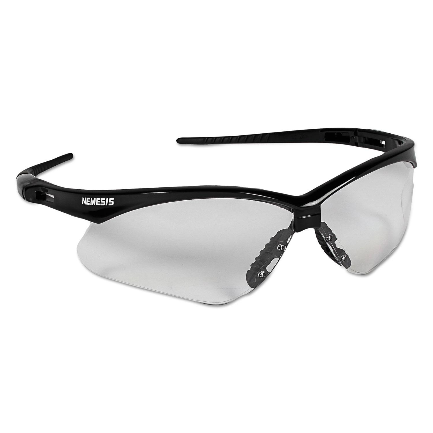 KleenGuard™ Nemesis Safety Glasses, Black Frames, Clear Lens