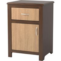 Evanston 1-Door/1-Drawer Bedside Cabinet with Two-Tone Finish