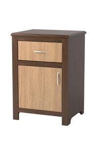 Evanston 1-Door/1-Drawer Bedside Cabinet with Two-Tone Finish