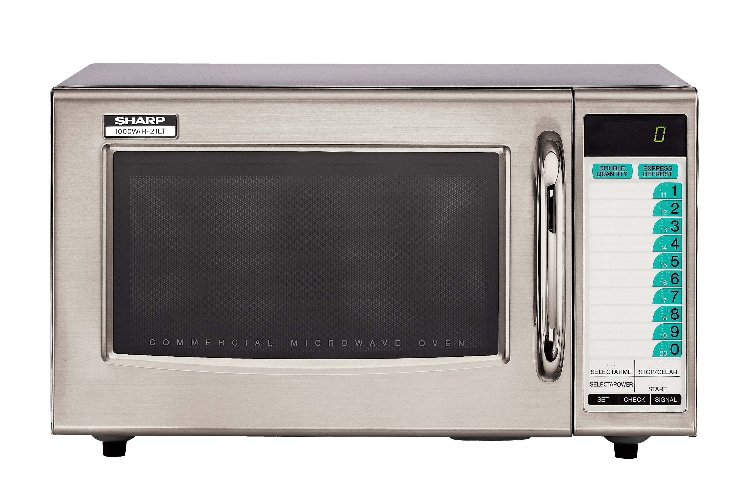Sharp R-21LTF 1000W Medium Duty Commercial Microwave with Electronic Controls