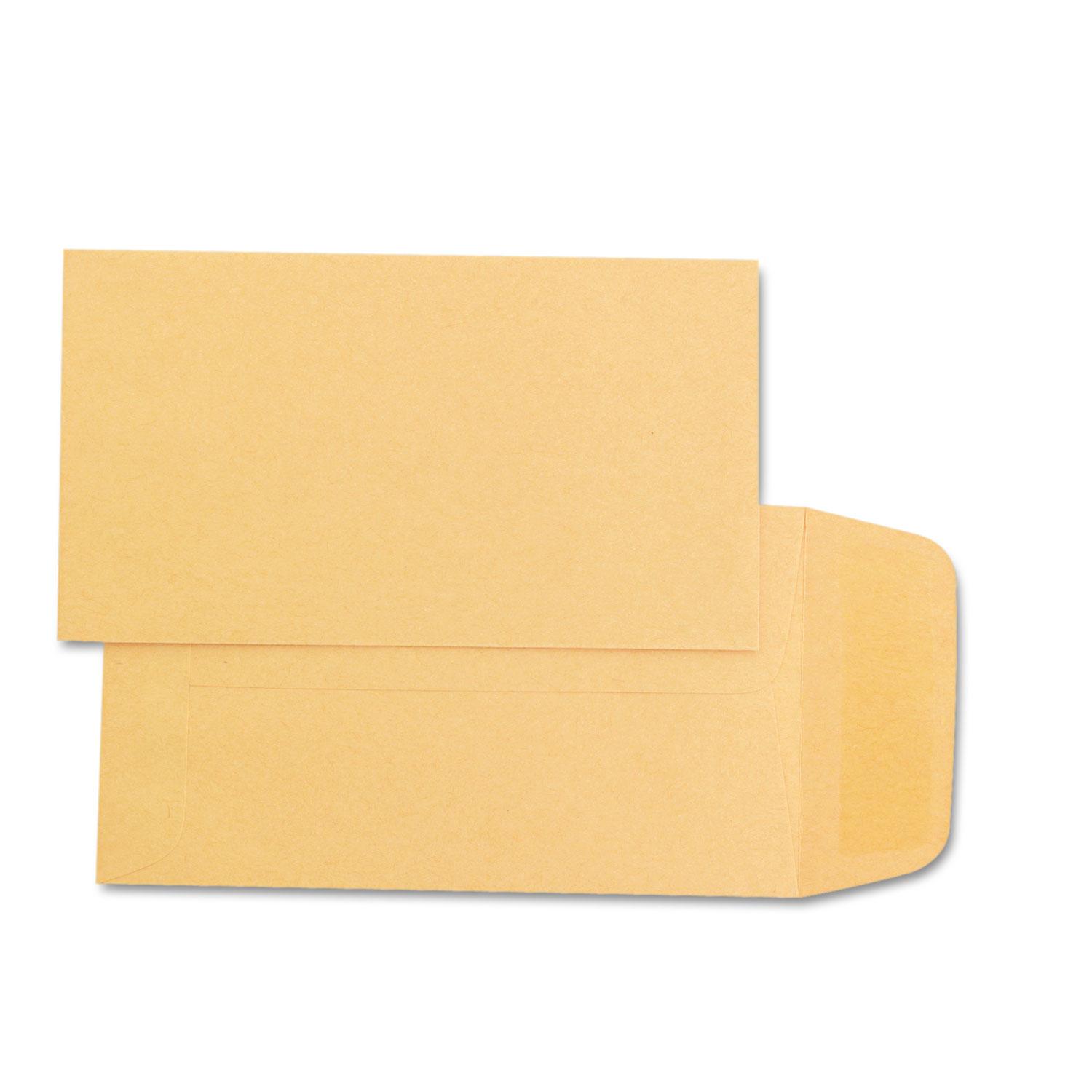 Quality Park™ Kraft Coin & Small Parts Envelope, #1, 2 1/4 x 3 1/2, Brown Kraft, 500/Box