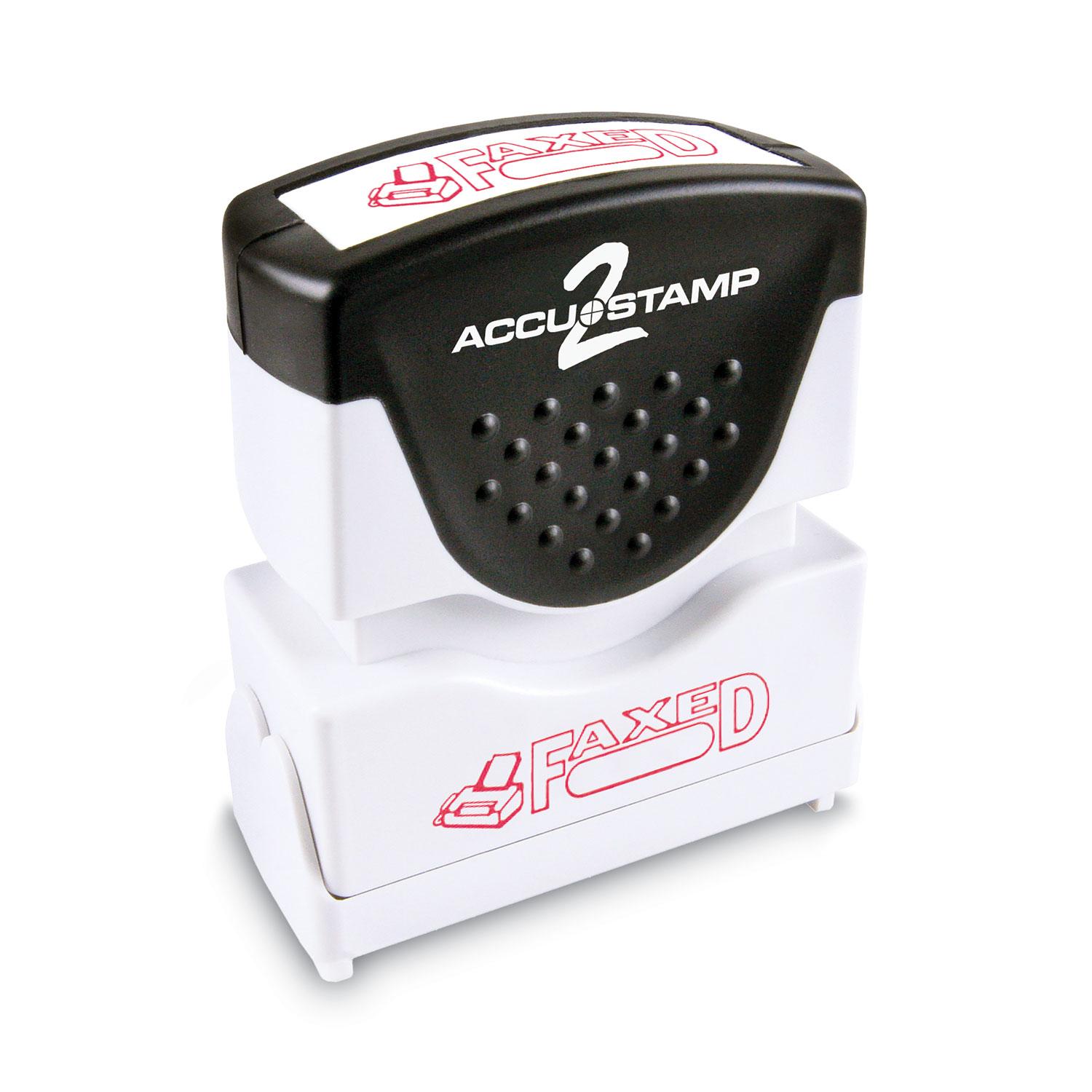 ACCUSTAMP2® Pre-Inked Shutter Stamp, Red, FAXED, 1 5/8 x 1/2