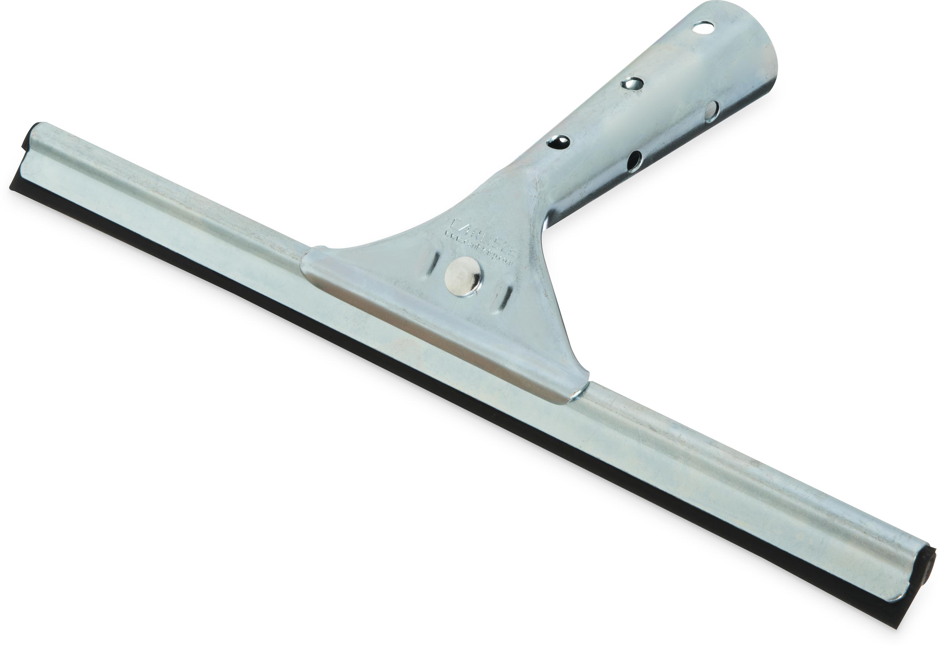 Flo-Pac® Professional Single-Blade Rubber Window Squeegee With A Zinc Plated Steel Handle 12"