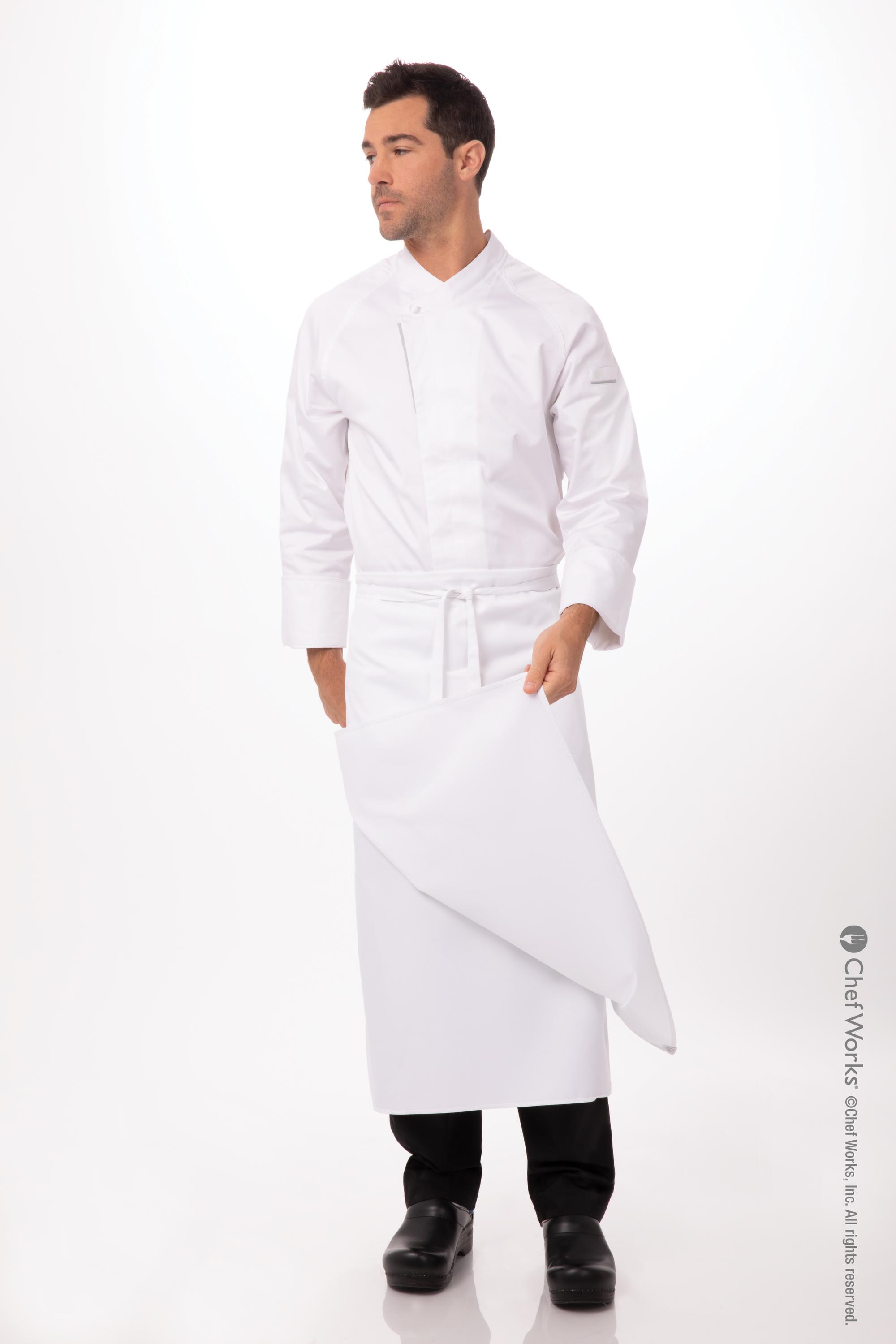 White Long Four-way Apron